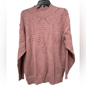NWT Woolworth Elegant Mauve Women's Turtleneck Sweater, Size S